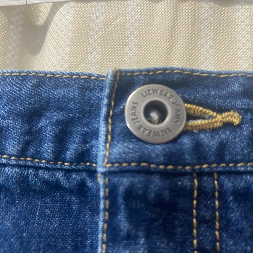 Liz Claiborne vintage Blue Denim long skirt petite 8P - Picture 6 of 6